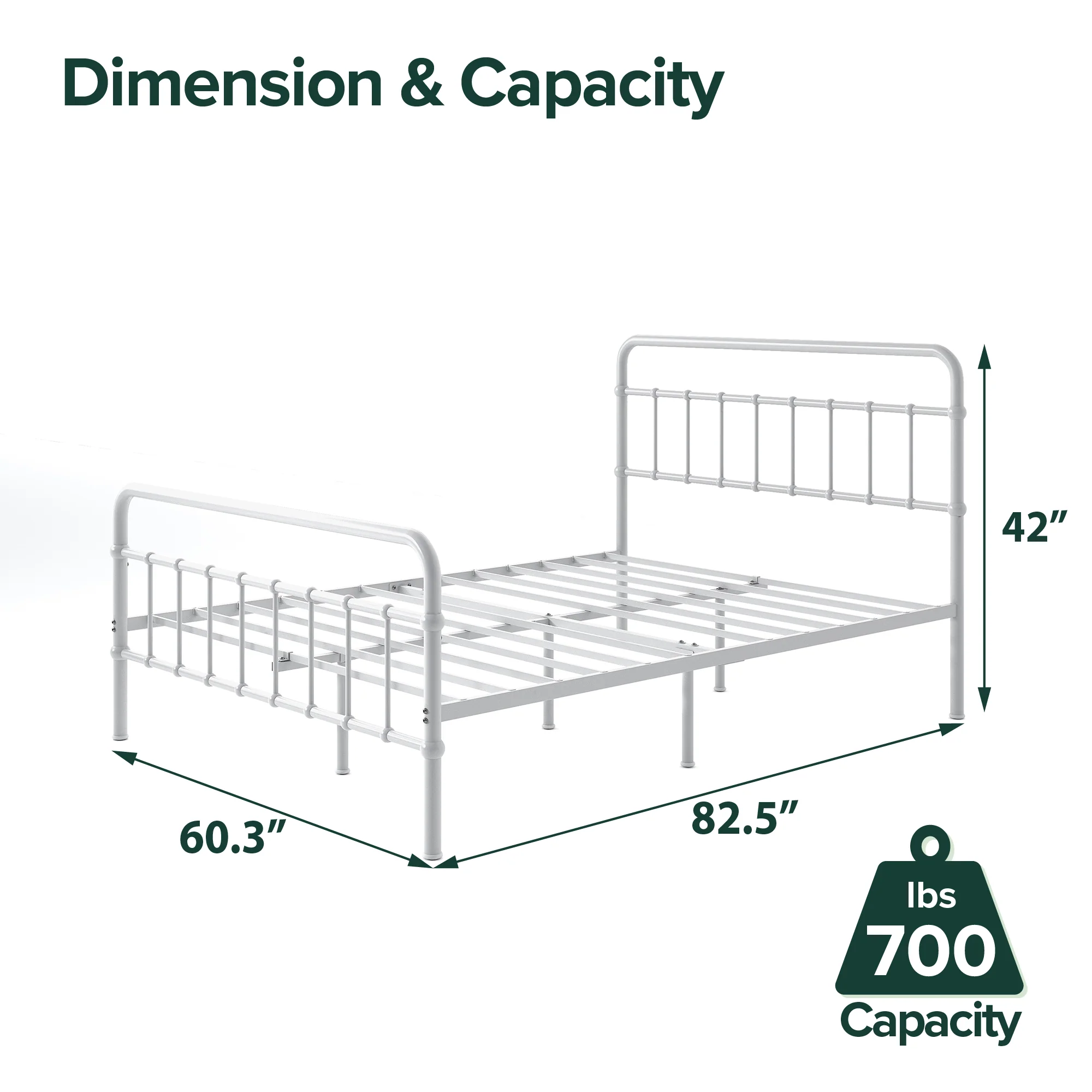 Florence Metal Platform Bed Frame - Image 11