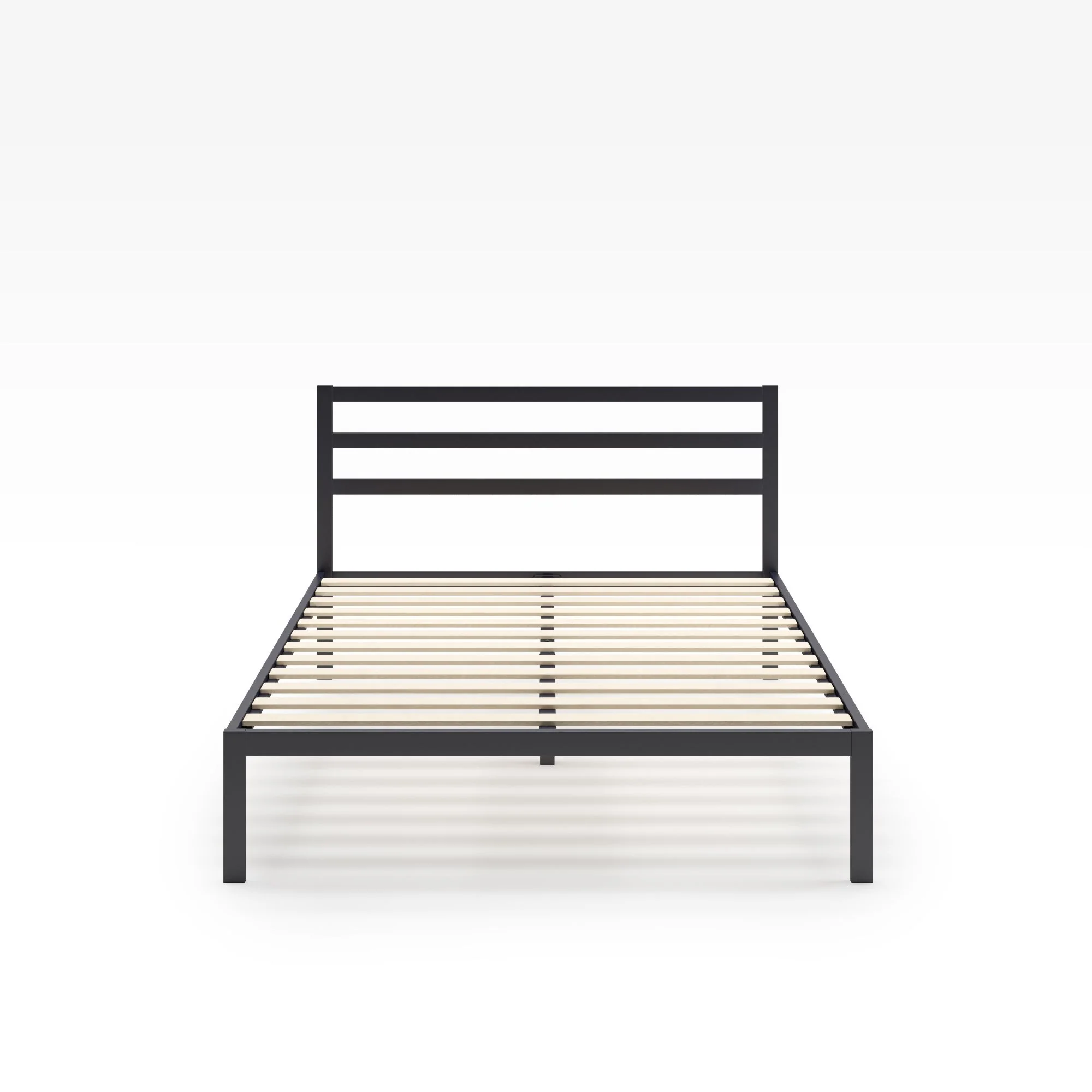 Mia Metal Platform Bed Frame with Headboard - Image 3