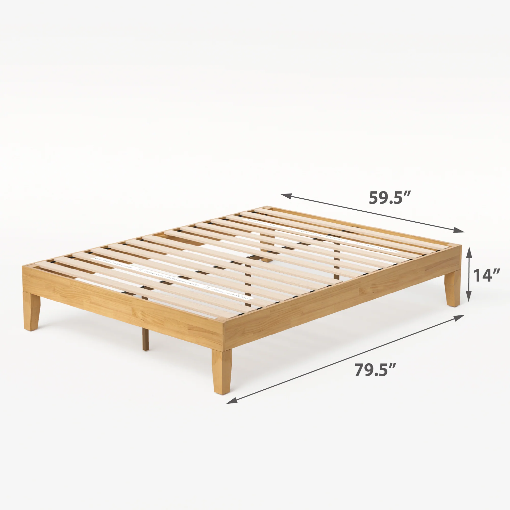 Moiz Deluxe Wood Platform Bed Frame - Image 4