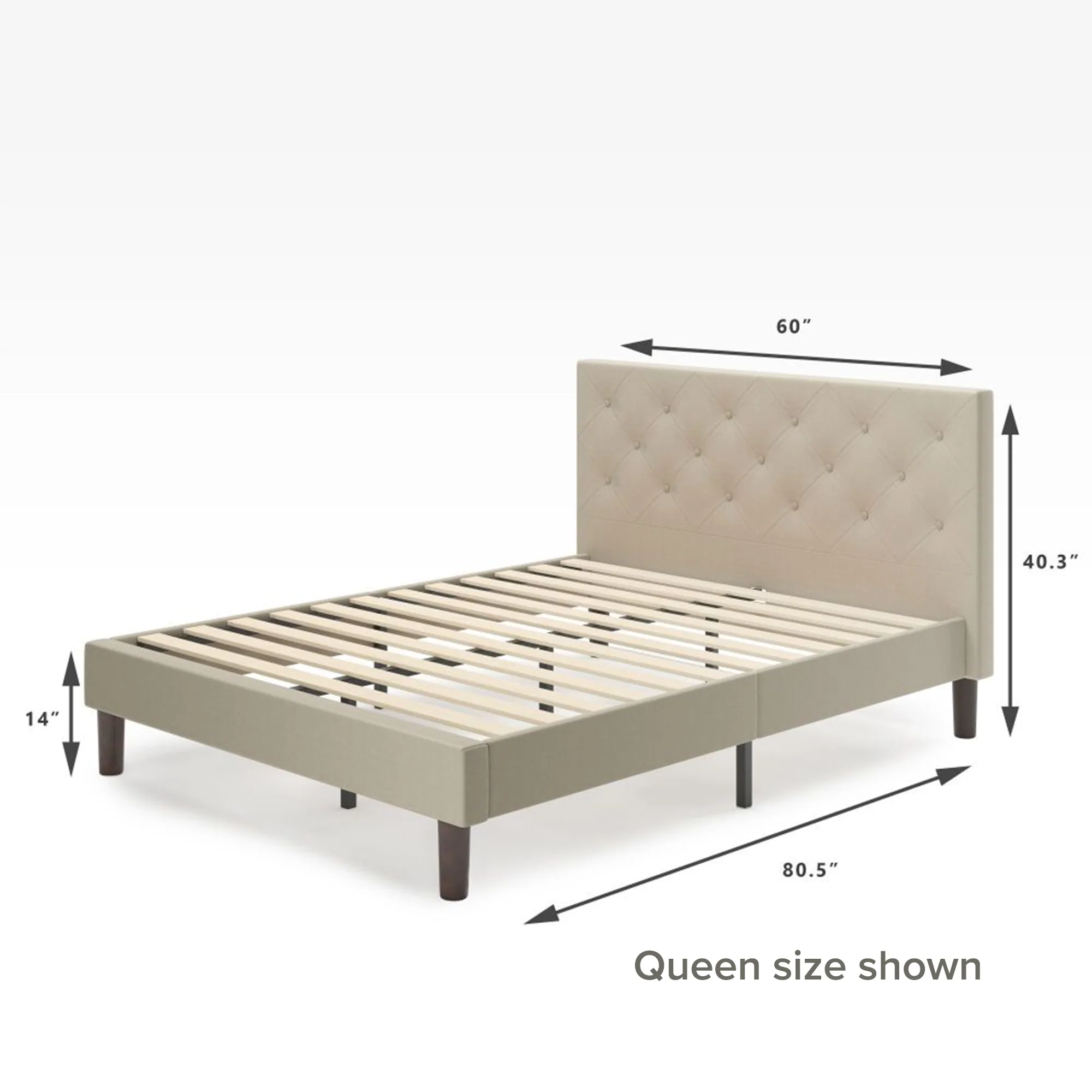 Shalini Upholstered Platform Bed Frame - Image 14