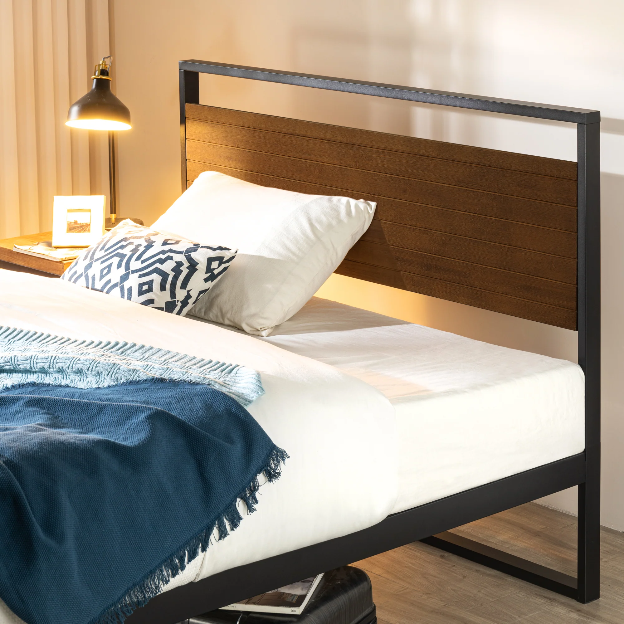 Suzanne Metal and Bamboo Platform Bed Frame - Image 15