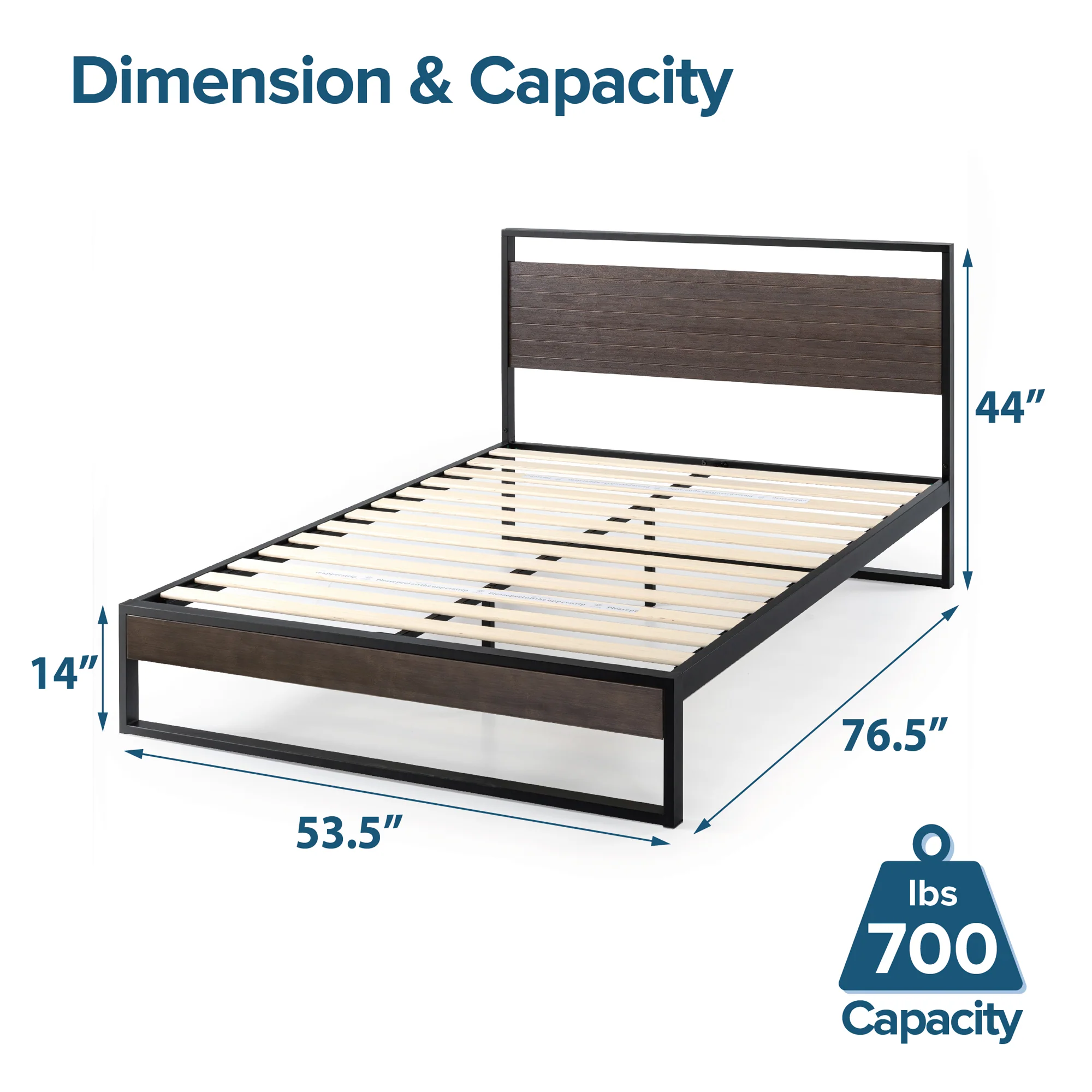 Suzanne Metal and Bamboo Platform Bed Frame - Image 22