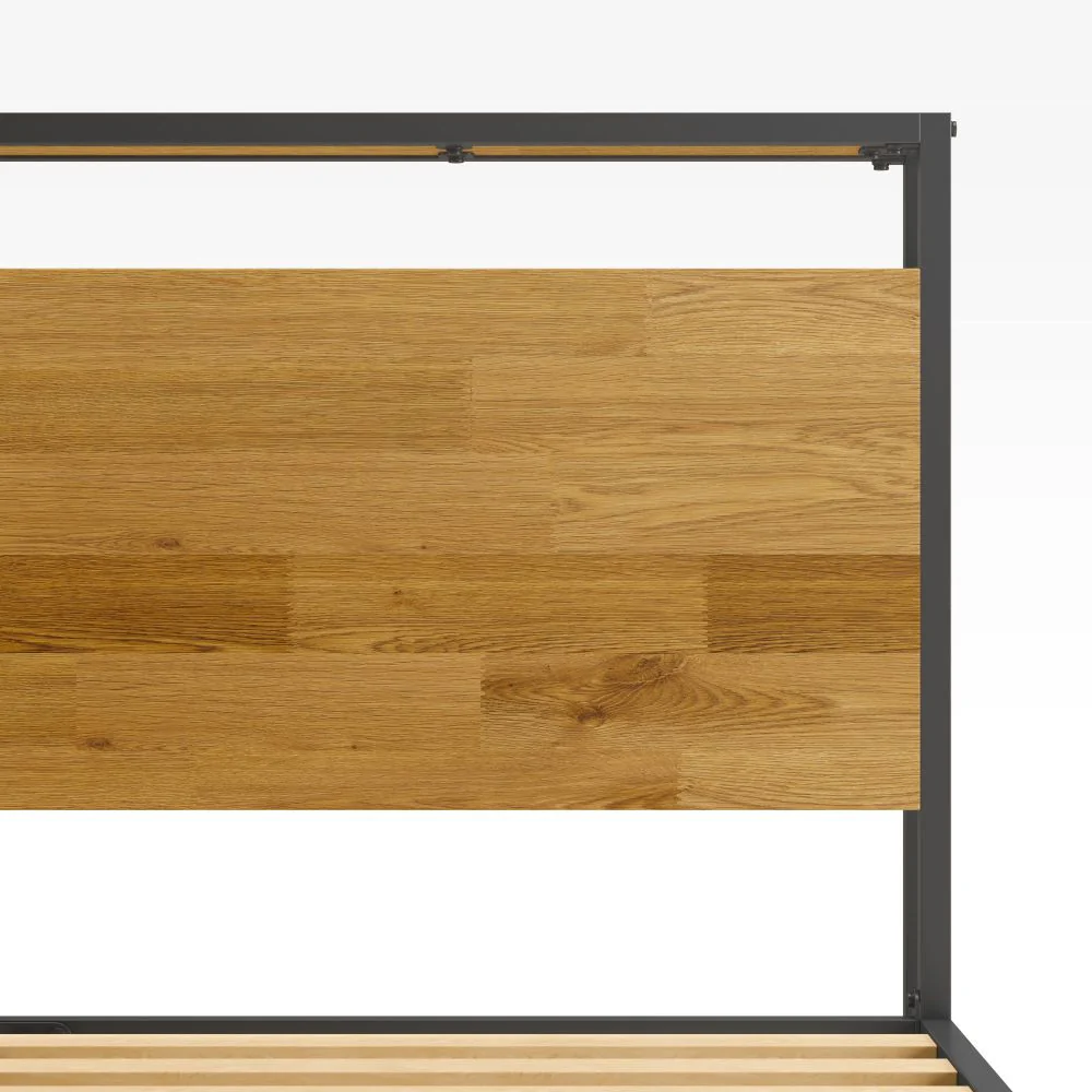 Suzanne Metal and Bamboo Platform Bed Frame with USB Port - Image 4