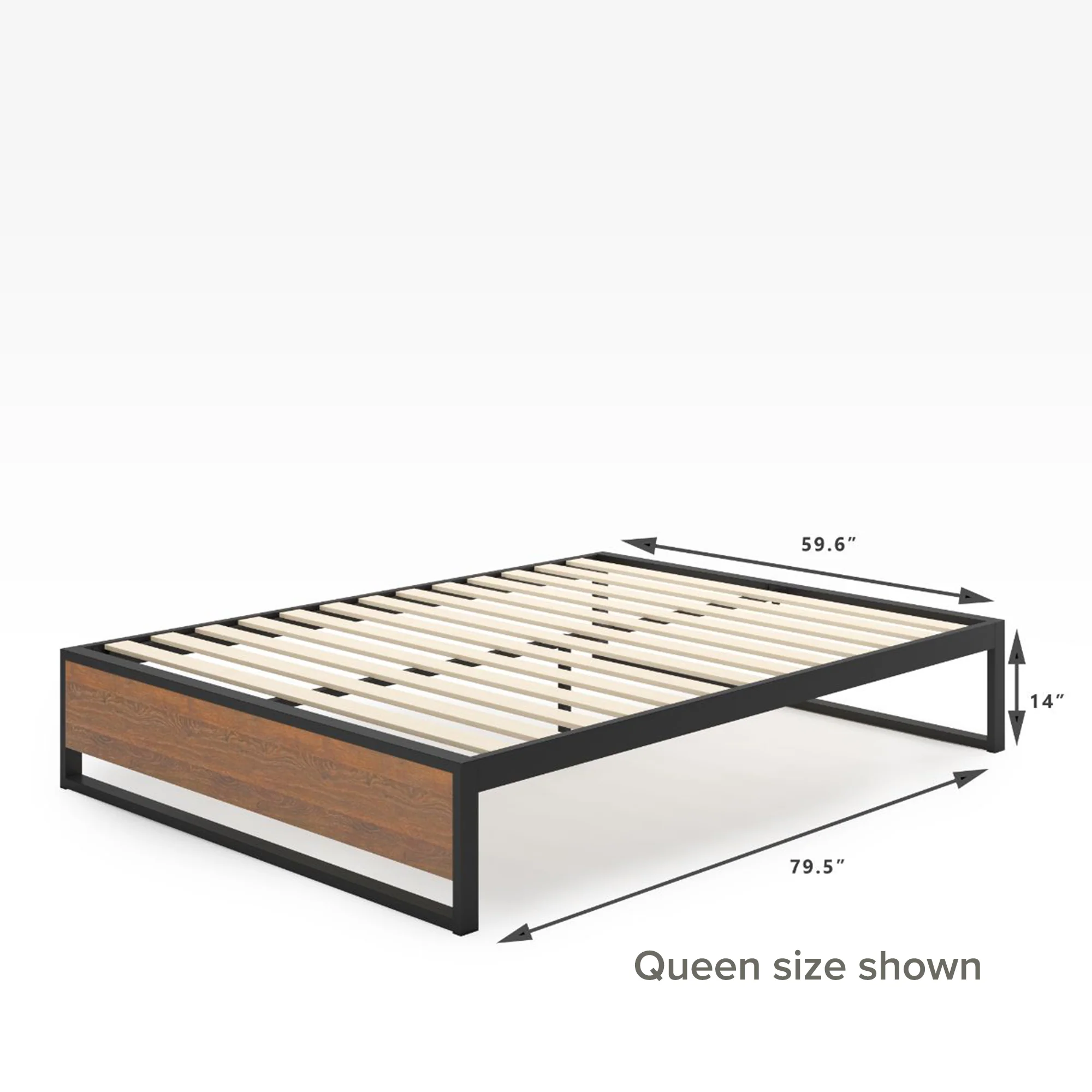 GOOD DESIGN™ Award Winner - Suzanne Metal and Bamboo Platform Bed Frame - Image 15